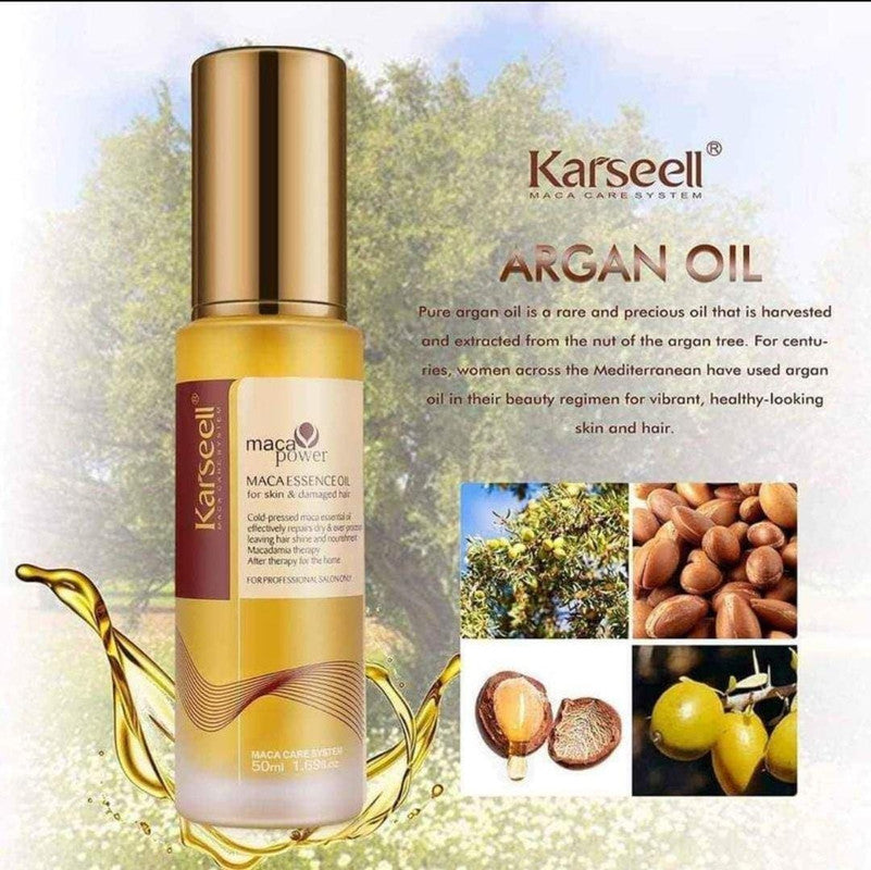 Aceite de argán Karsell- Tratamiento Para Cabello Seco Y Dañado