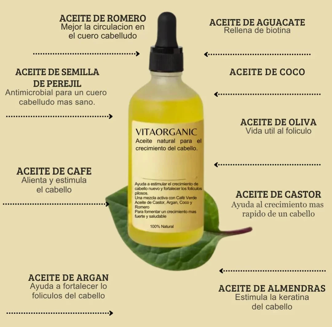 Tónico Capilar de Aceite para Crecimiento de Cabello